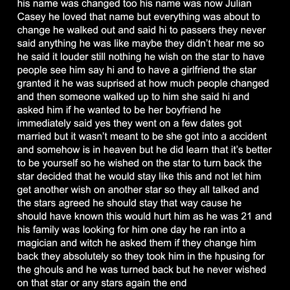 Black Text story